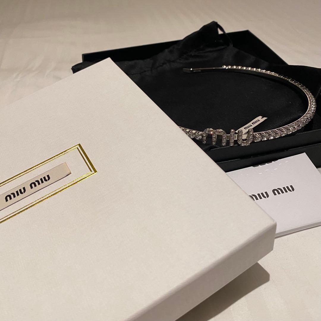 MIU MIU クリスタルカチューシャ　定価11万円