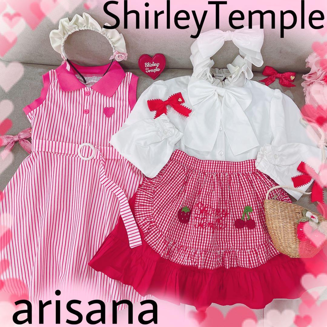 シャーリーテンプル❤️ファミリア❤️ワンピ❤️スカート❤️いちご❤️エニィファム❤️ギンガム