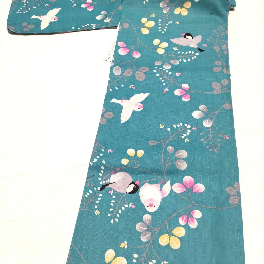 コトリカフェ　小鳥柄　浴衣