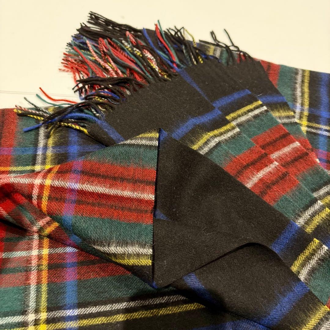 ジョンストンズ カシミア 大判ストール マフラー ブラックスチュワート