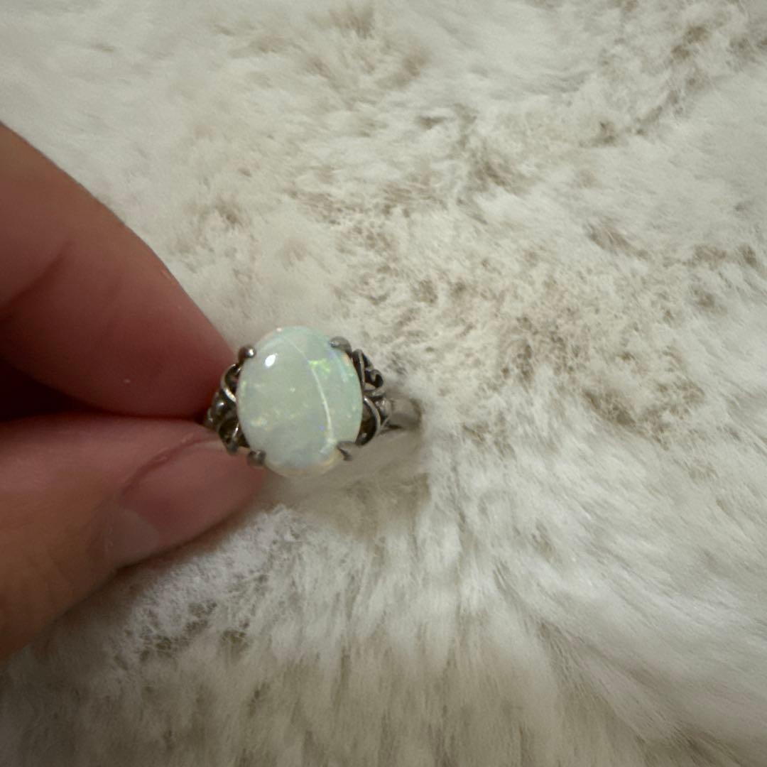 遺品整理　九谷焼 紫色スタッズ付きオーバルリング