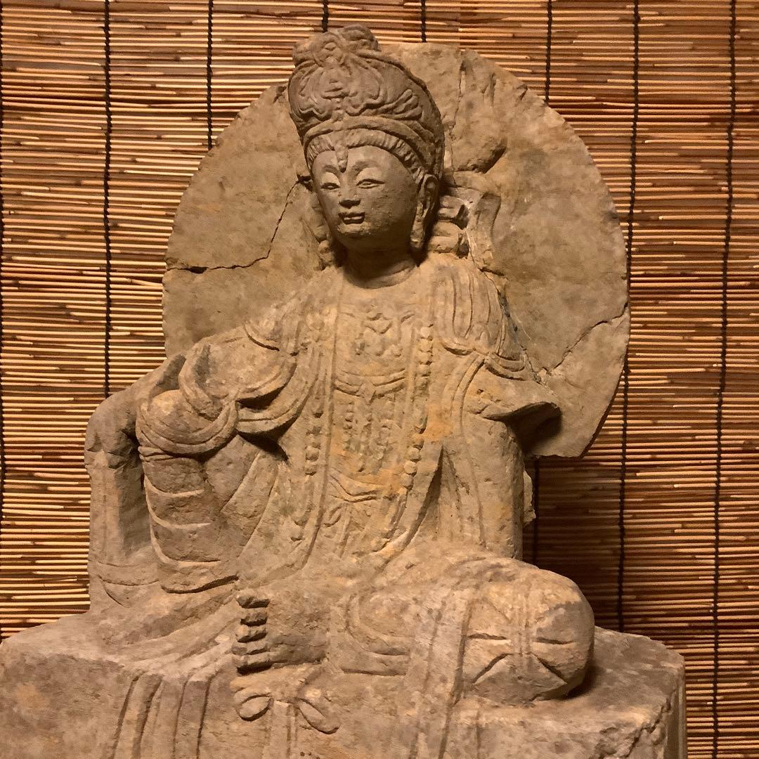 朝鮮・三国時代「静寂と慈悲の水月観音菩薩半跏像」高句麗・新羅・百済