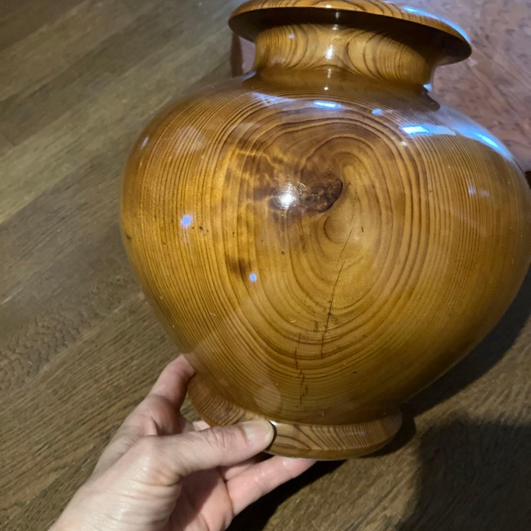 屋久杉壺（高さ23㌢程）花台 セット