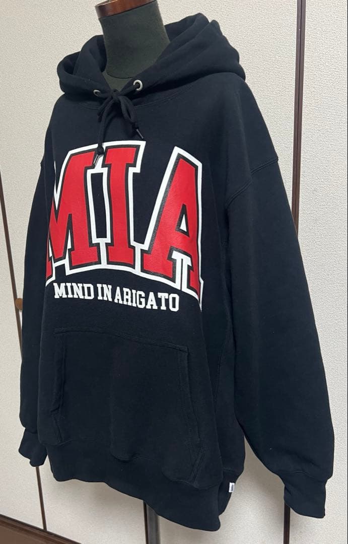 新品タグ付　サプールSapeur プルオーバー　パーカー　ヘビーウエイト L 黒