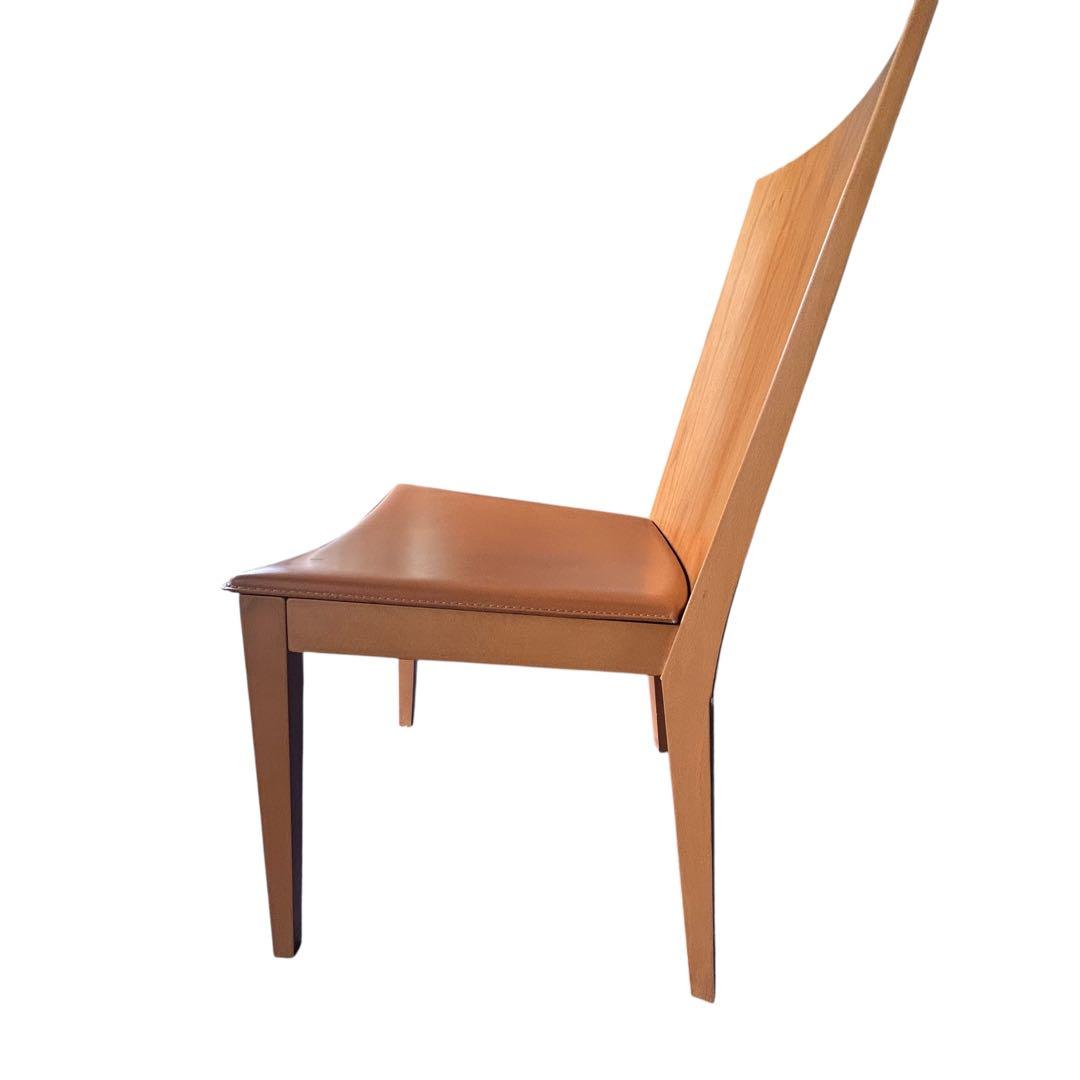N様専用Calligarisカリガリスダイニングチェア1脚 暖かい木目本革タン