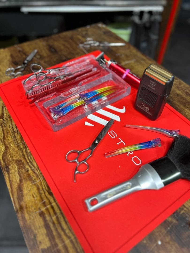 BARBER barbershop シザーケース シザースタンド レジン - メルカリ