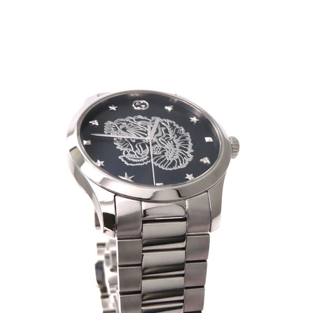 ☆極美品 Gタイムレス タイガー GUCCI グッチ 時計 ブラック メンズ