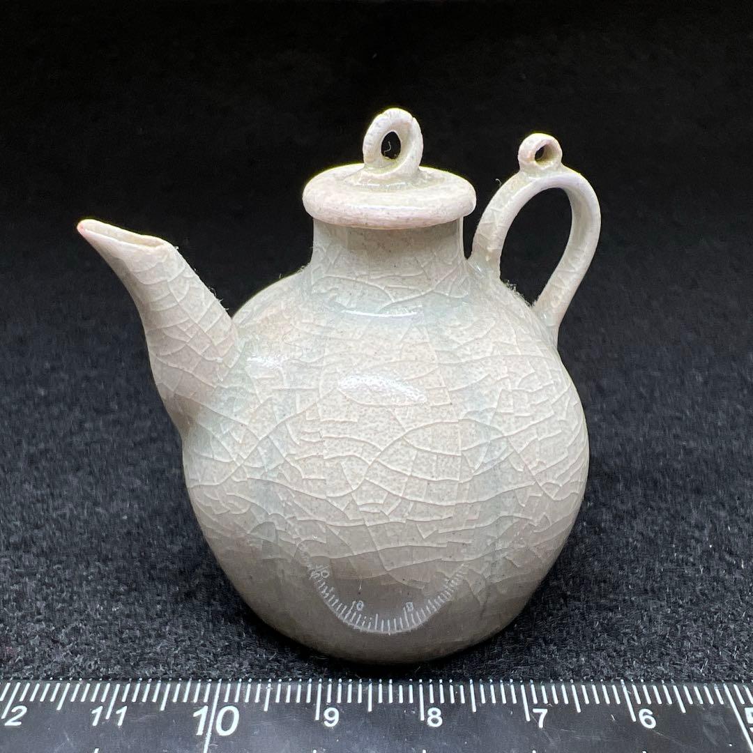 中国宋時代 青白磁急須 幅約5.5㎝ 東Y7-1208☆2F