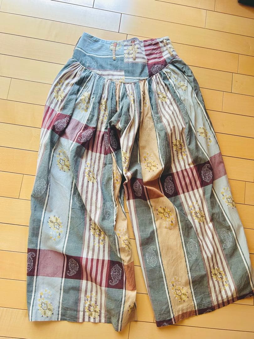 Kapital キャピタル マドラスチェック ワイドパンツ