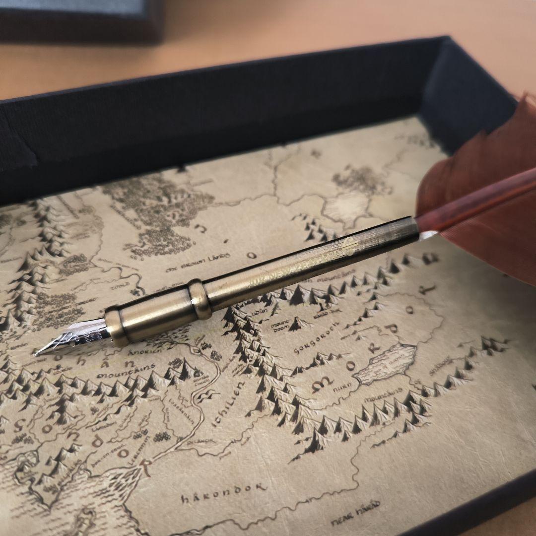 映画ホビット 羽つき万年筆（インクボトル付き）未使用品 レアグッズ