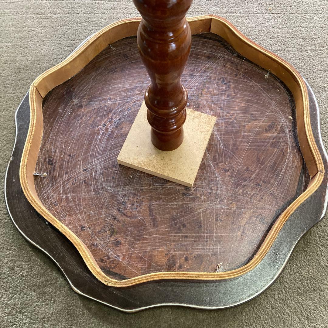 象嵌 コーヒーテーブル 丸テーブル サイドテーブル 幅52cm B