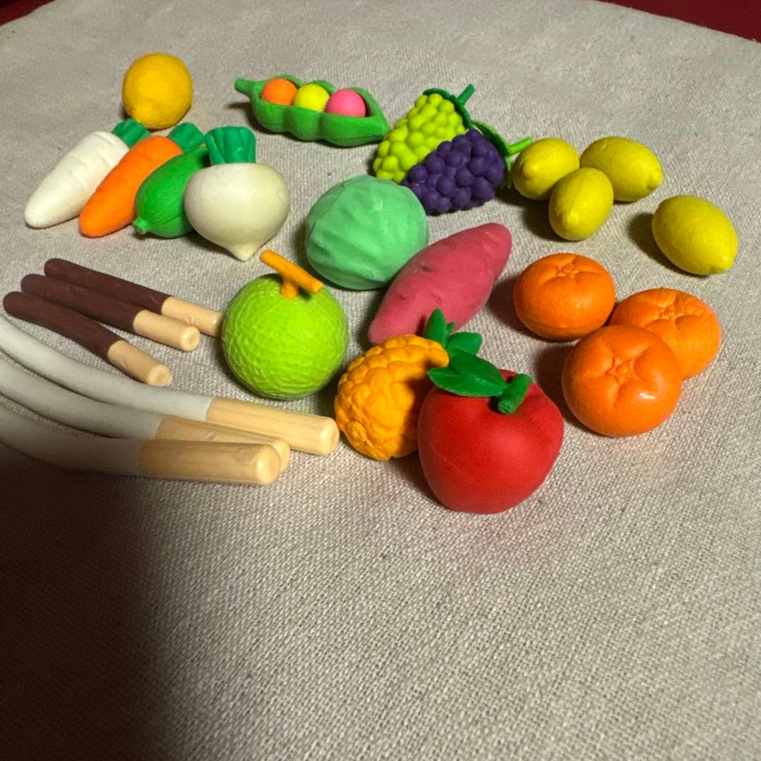 平成レトロ・フルーツと野菜の消しゴムセット - メルカリ