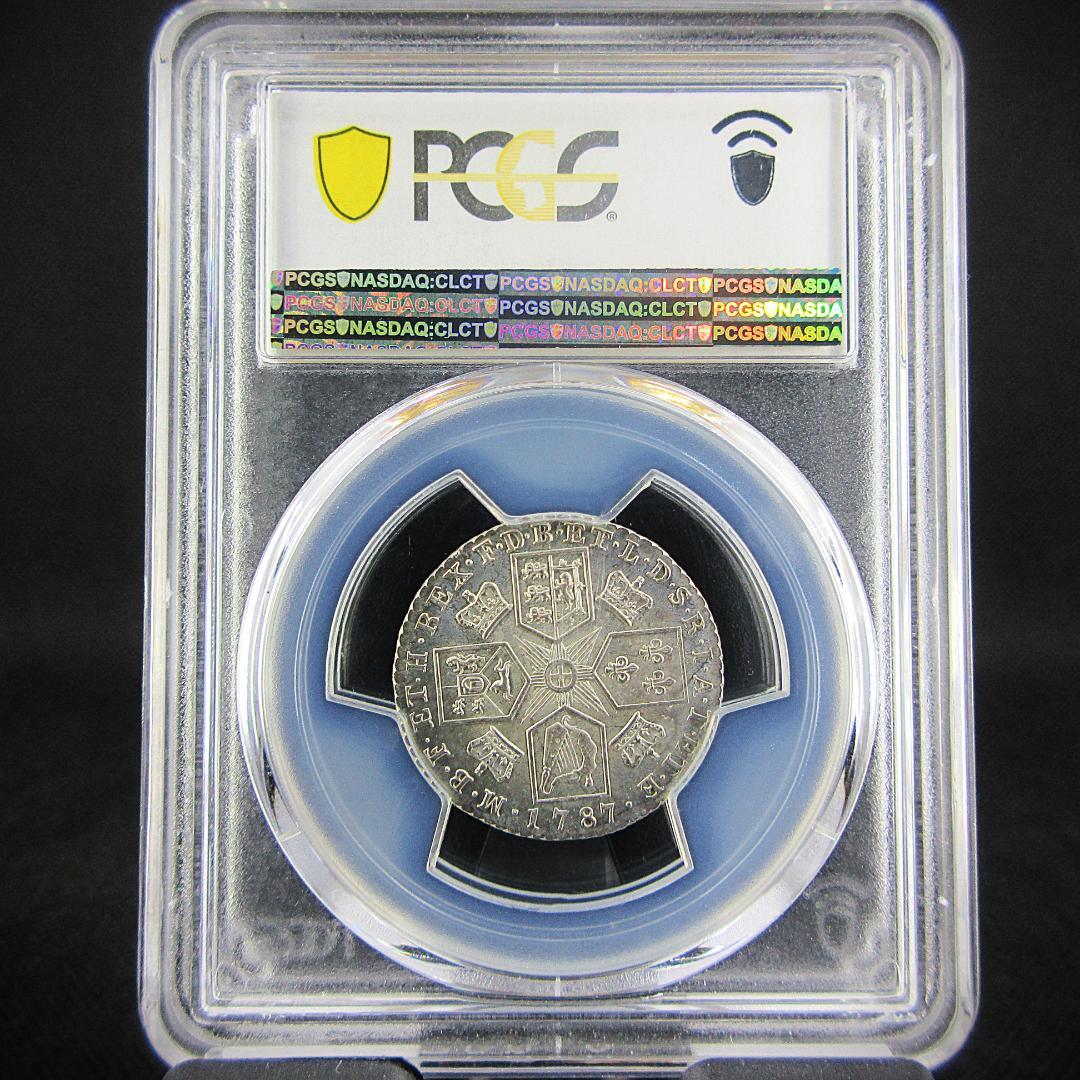 1787 イギリス シリング銀貨 ジョージ3世 PCGS アンティーク 