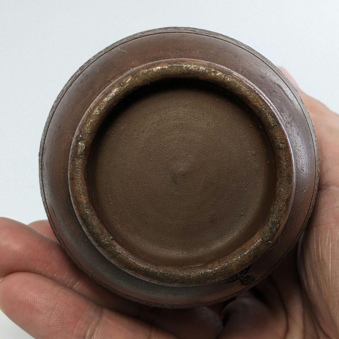 人間国宝山本陶秀（楽友銘） 備前焼 石目徳利 共箱共布栞