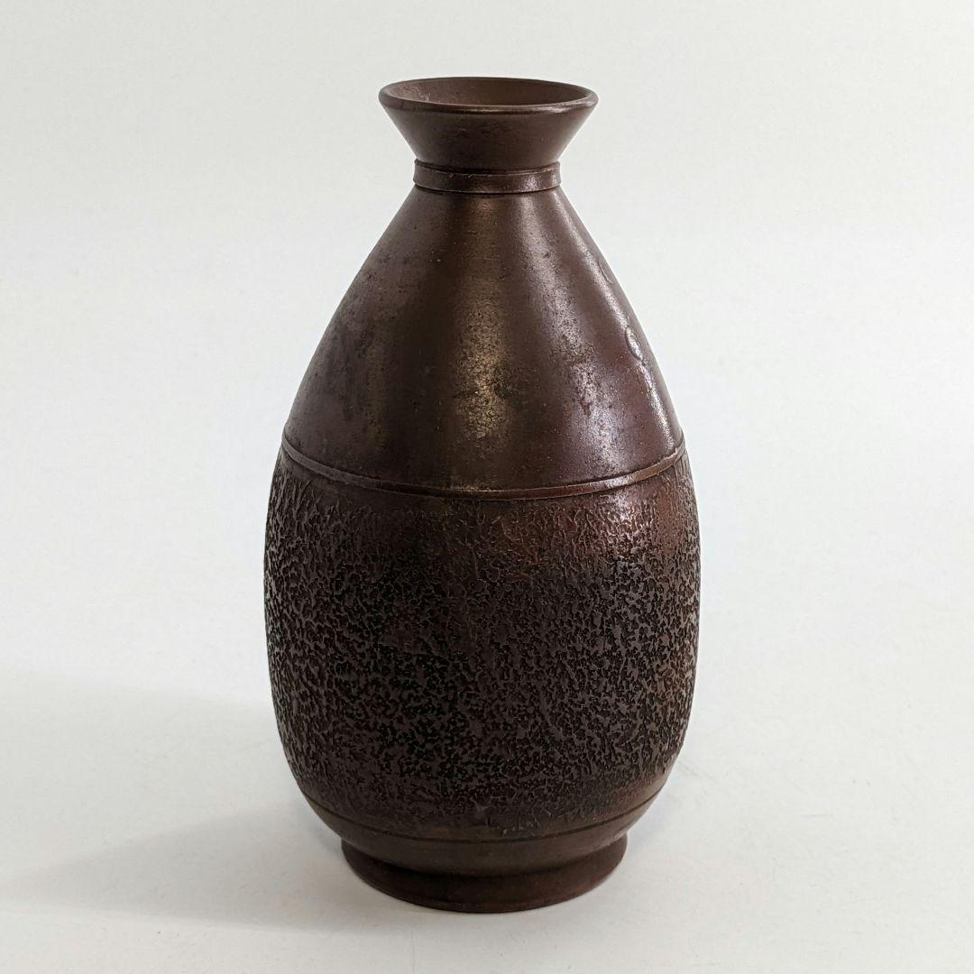 人間国宝山本陶秀（楽友銘） 備前焼 石目徳利 共箱共布栞