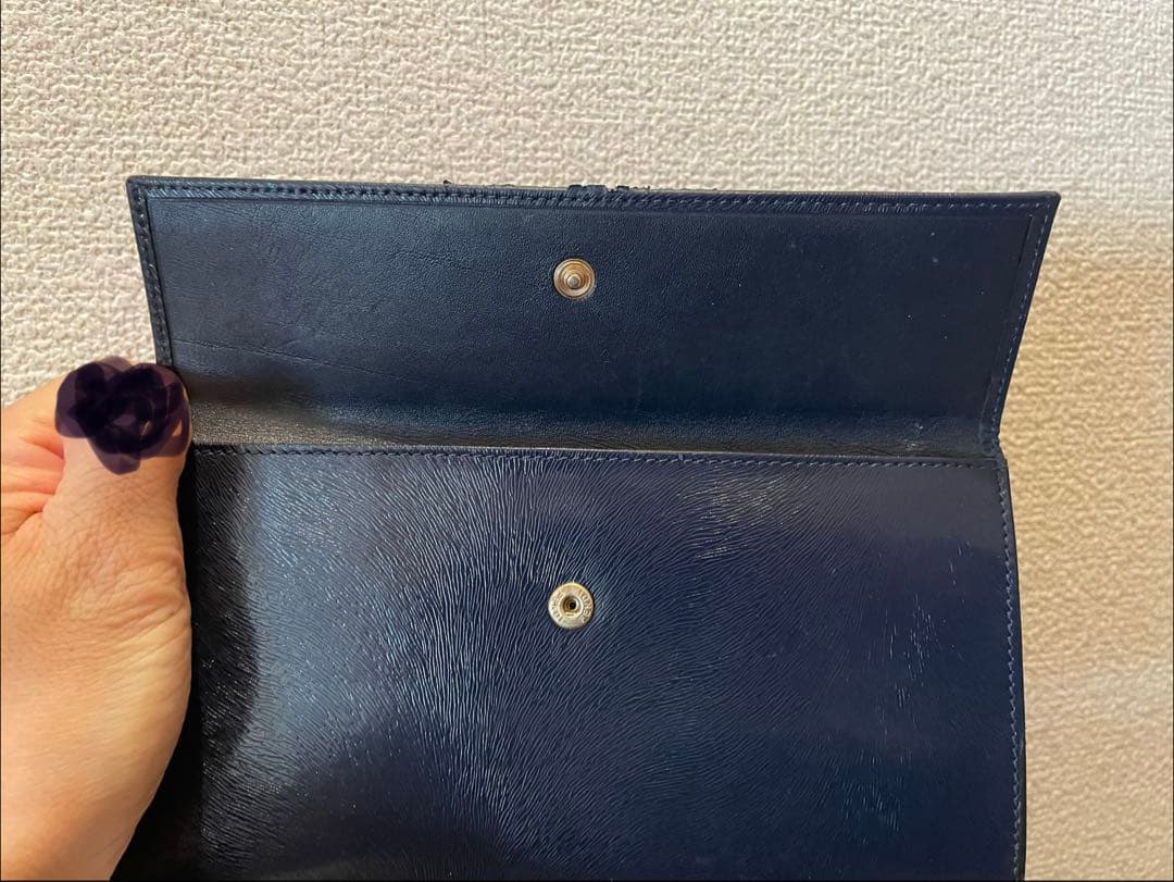 FENDI 二つ折り財布 ネイビー 手帳カバー