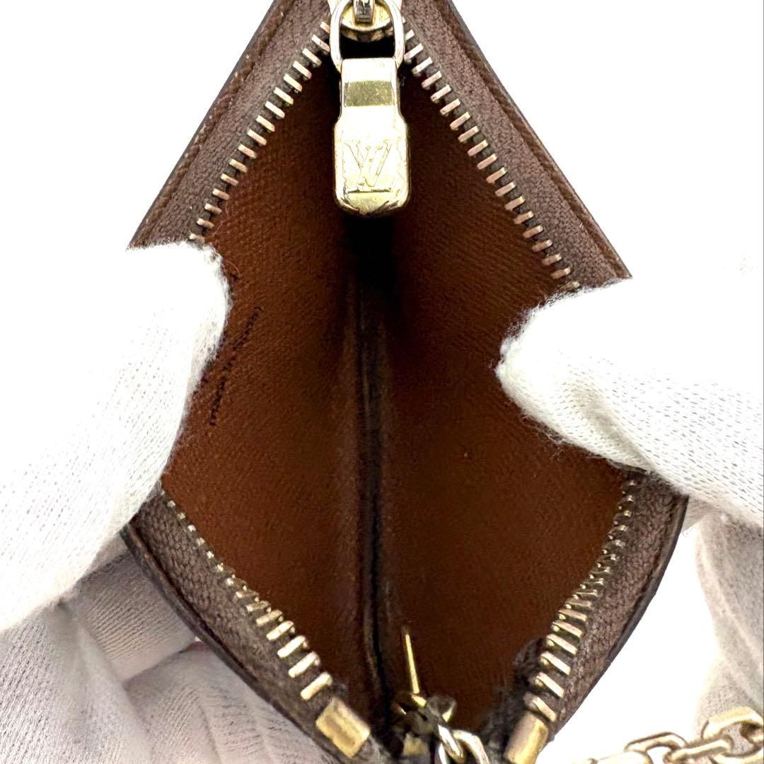 【美品】ルイヴィトン モノグラム ポシェット クレ ケース 小銭入れ