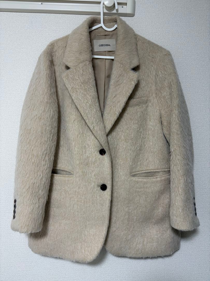 最終値下げ‼️COCO DEAL ウールシャギージャコット - メルカリ