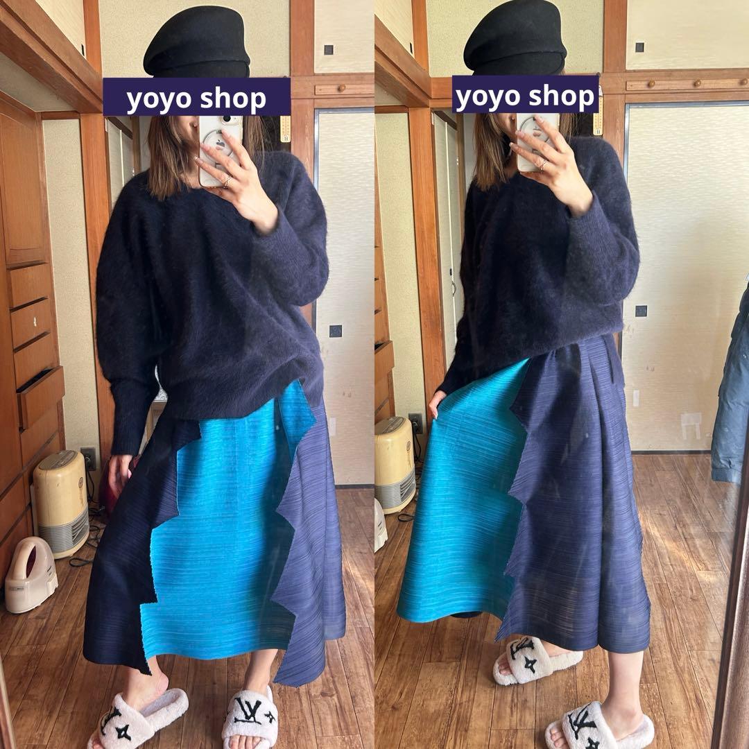 pleats please 横プリーツスカート　サイズ5