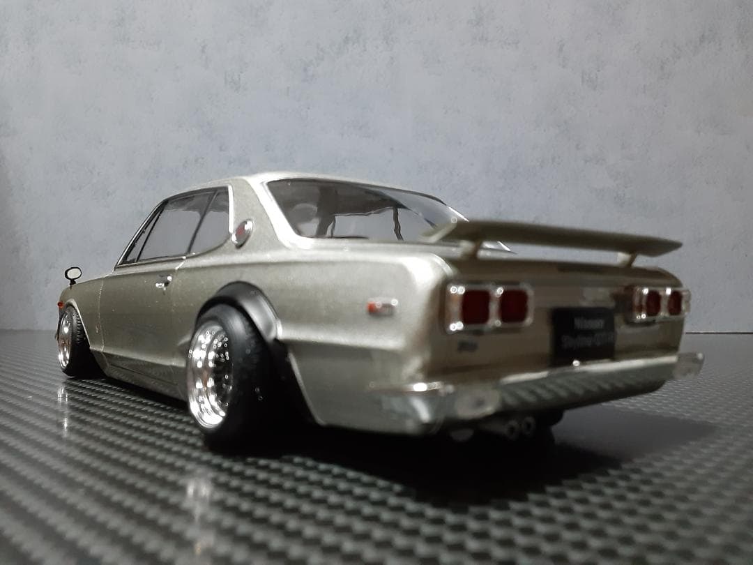 Hachette 1/24 日産 箱スカ GT-R カスタム改 ワタナベガンメタ