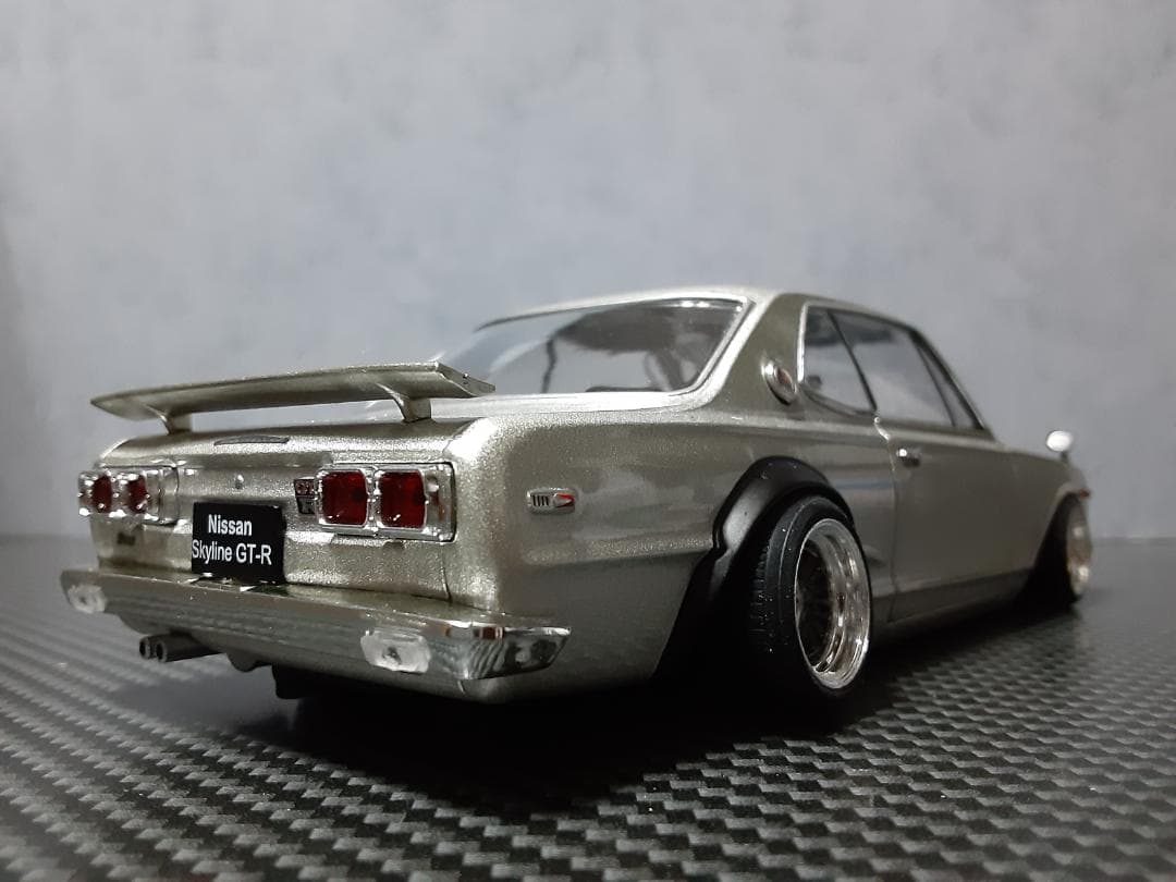 Hachette 1/24 日産 箱スカ GT-R カスタム改 ワタナベガンメタ