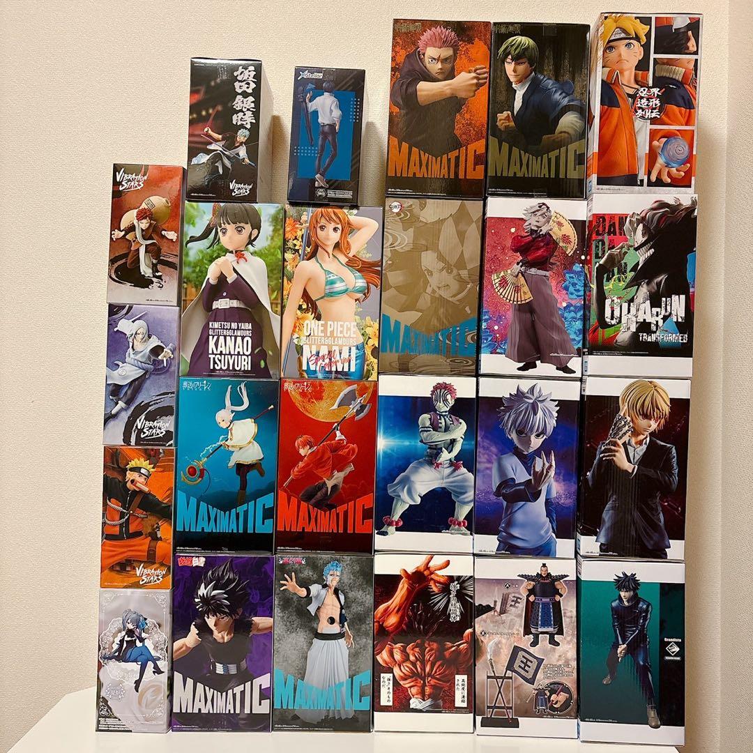 新品未開封 フィギュア24種 銀魂・ナルト・呪術廻戦・ワンピース・鬼滅