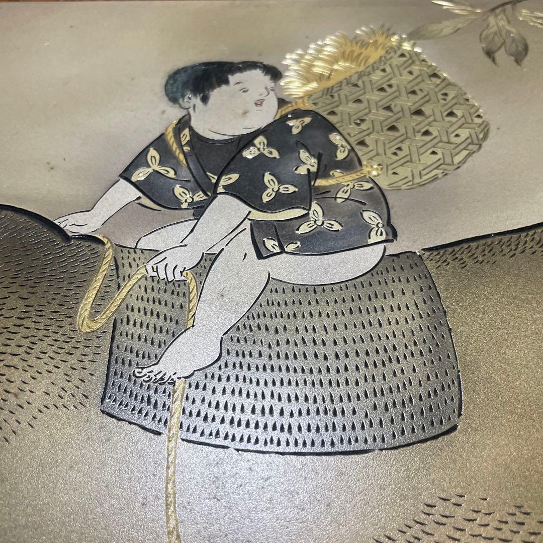 アンティークな銅板彫刻美術品 宗融子 美矩刻