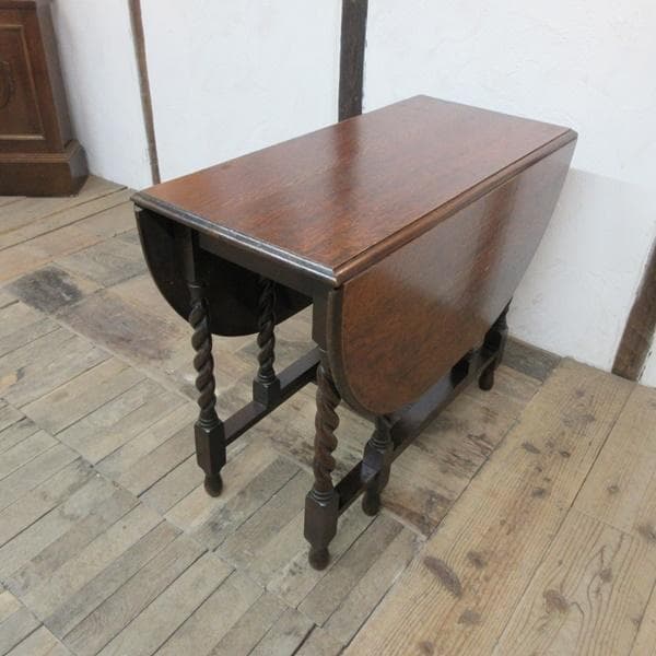 イギリス アンティーク 家具 ゲートレッグテーブル ツイスト 英国