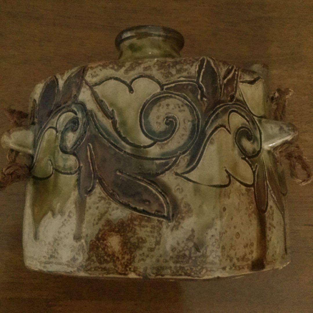 茂生窯 上江洲茂生（うえずしげお） 抱瓶（だちびん）沖縄やちむん 壺屋焼