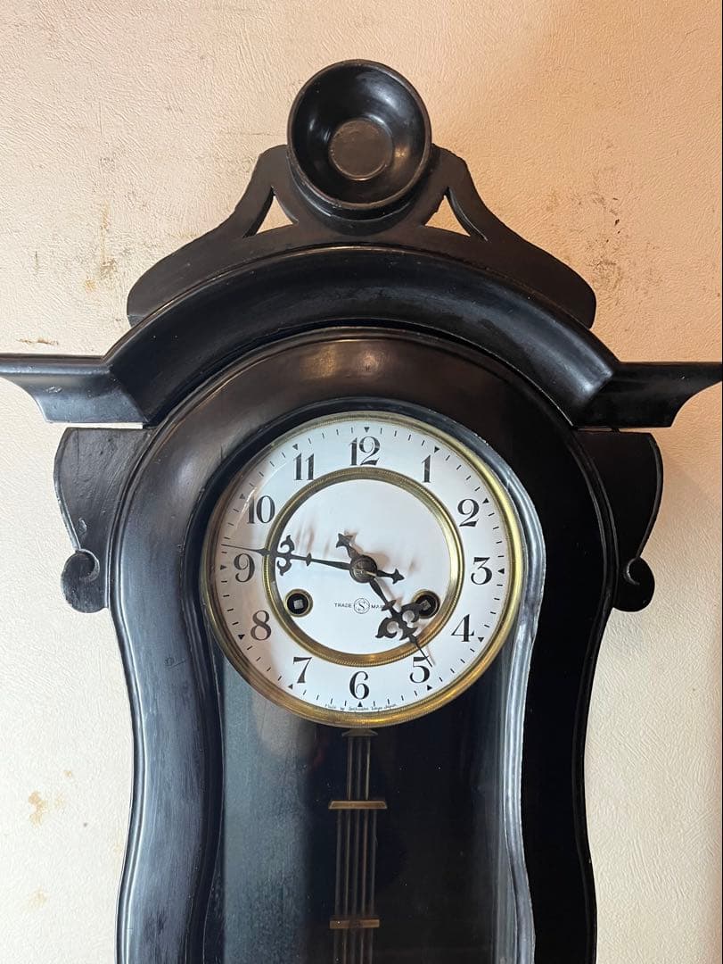 精工舎　ひさご　柱時計　古時計　振り子　ゼンマイ　ボンボン　ユンハンス　レトロ