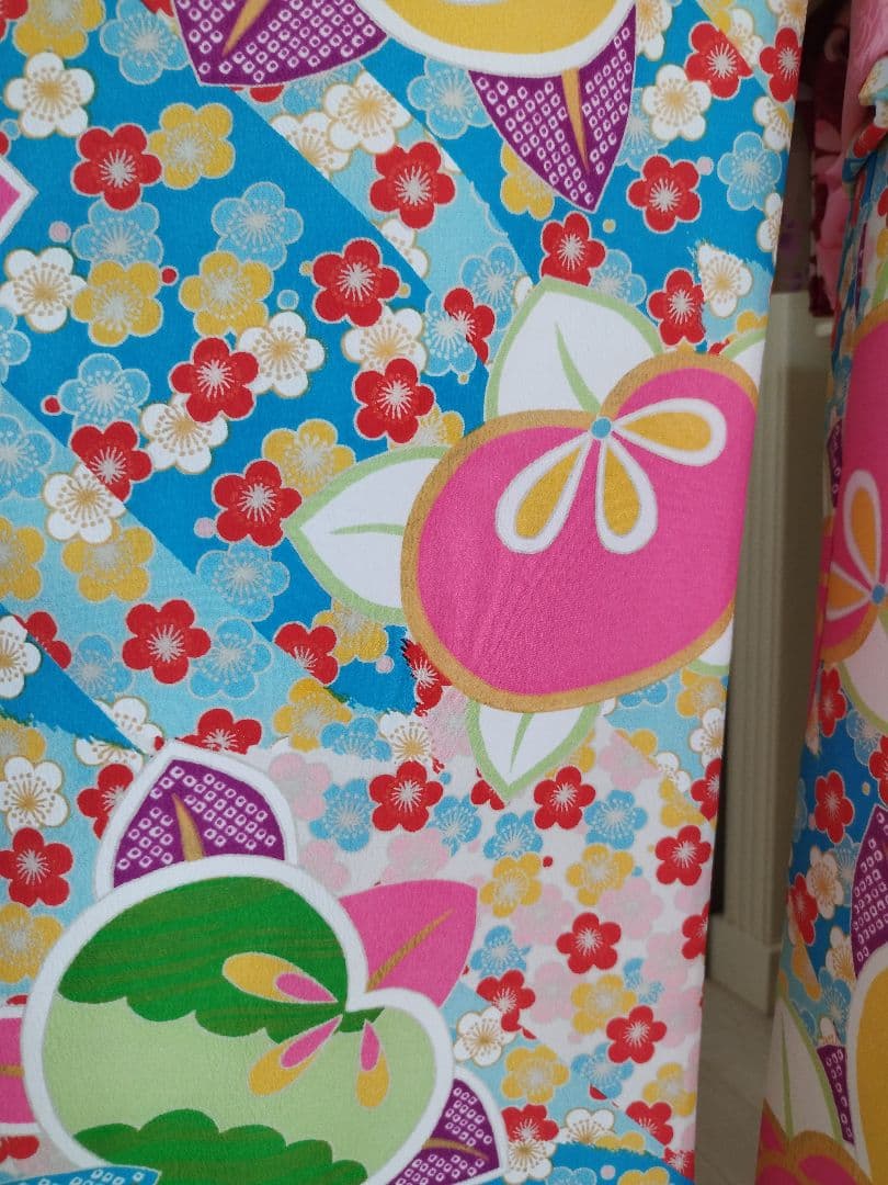 ブランドぷちぷり着物に友禅調の作り帯セット