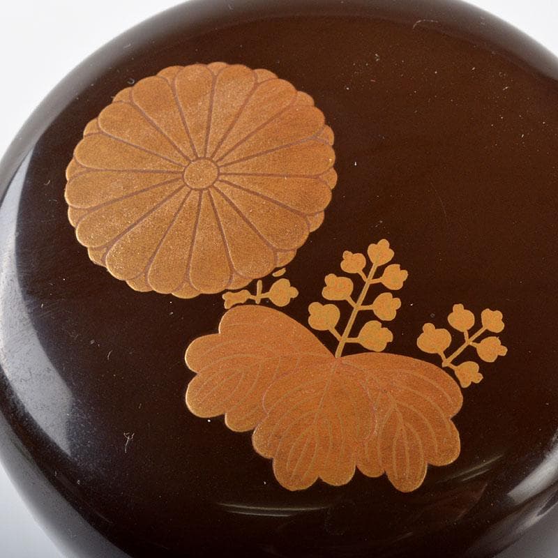 茶道具　塗師　松斎作　溜掻合　桐中棗　淡々斎書付箱　V　R4520