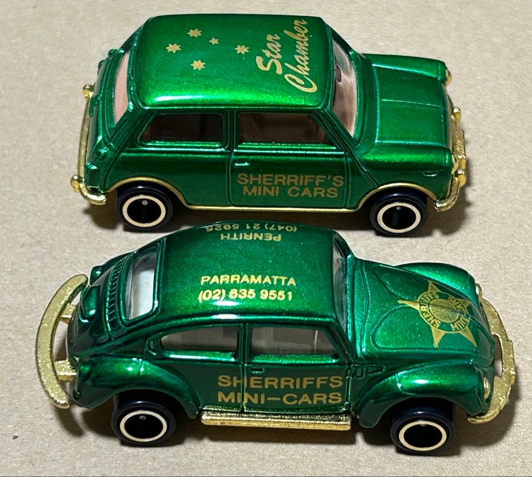 トミカ】F20 シェリフ特注 フォルクスワーゲン 1200LSE 2台セット(緑