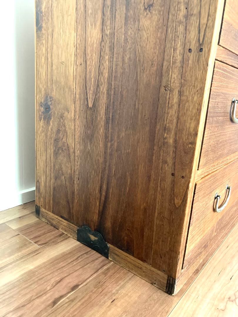 メンテ済】アンティークの収納棚 ローボード テレビ台 総桐 引出し3杯