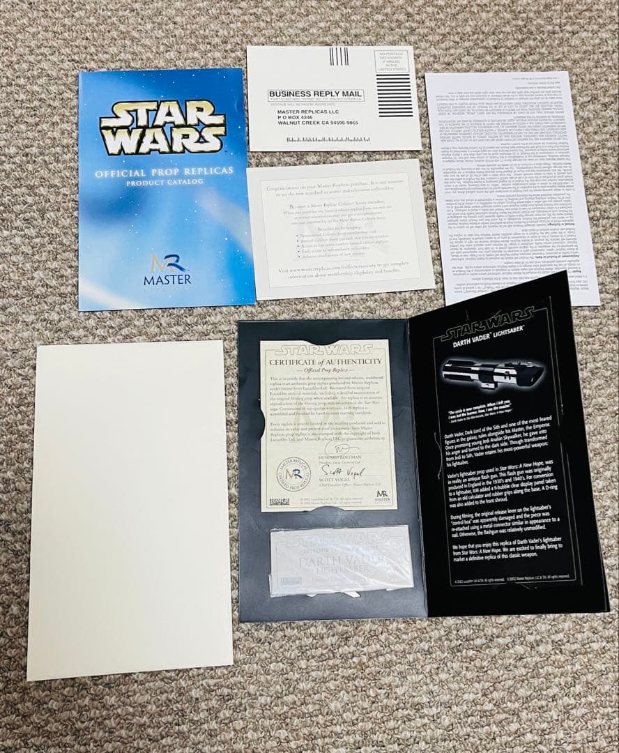 未使用 マスターレプリカ 1/1 ダースベイダー ライトセーバー スターウォーズ