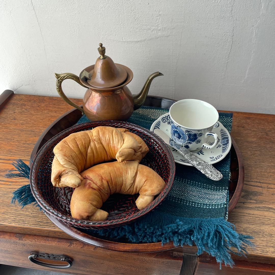 木製　名栗加工　丸盆　大型　古道具風　鑿跡　荒削り　ワイルド　古材風