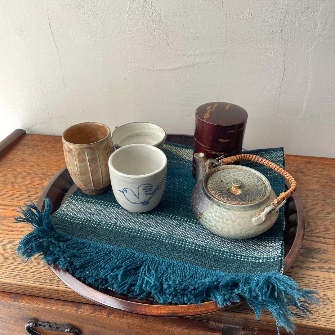 木製　名栗加工　丸盆　大型　古道具風　鑿跡　荒削り　ワイルド　古材風