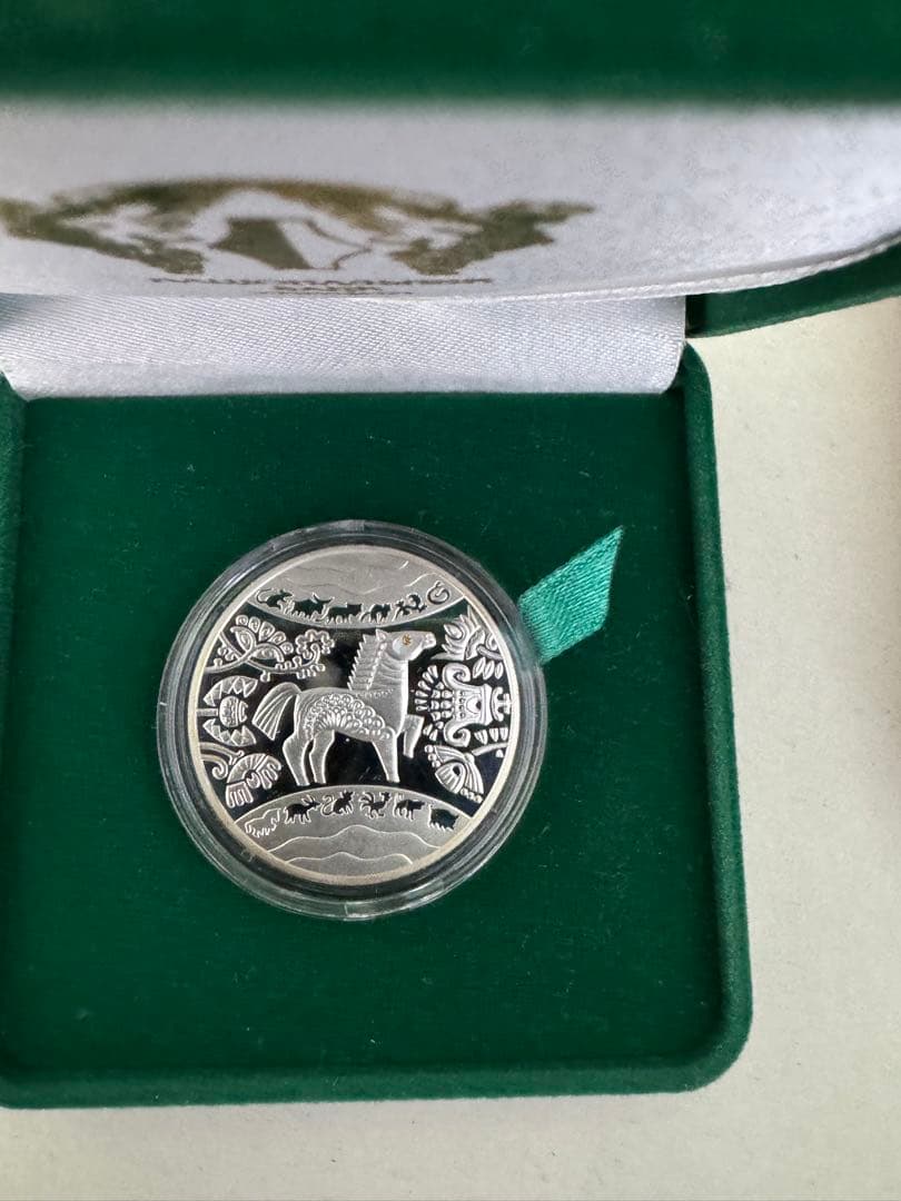 銀貨 馬 二枚 純銀