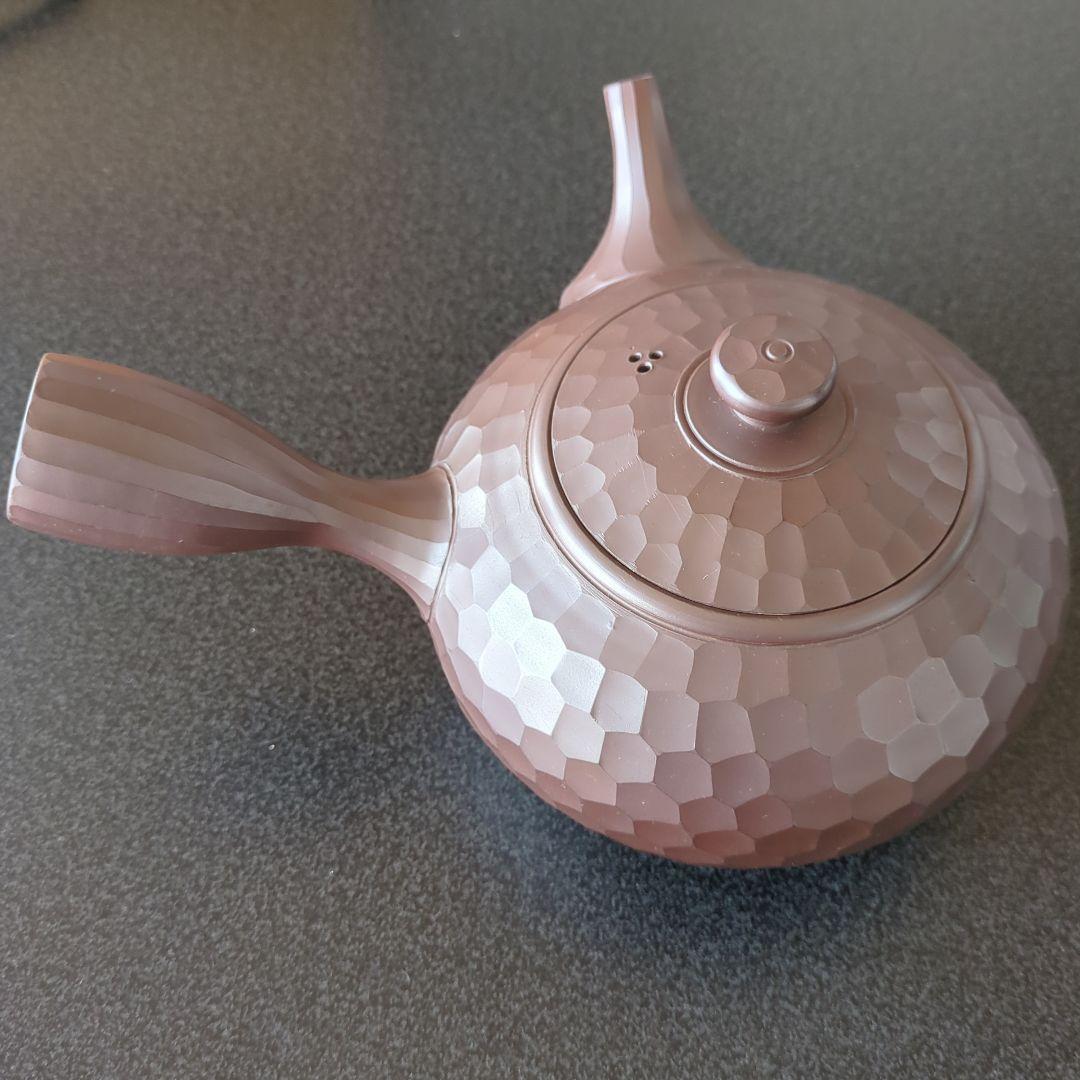 美品 韓国 希少 未使用 森伊呂久 万古焼 急須 木箱入 ダイヤカット 茶器