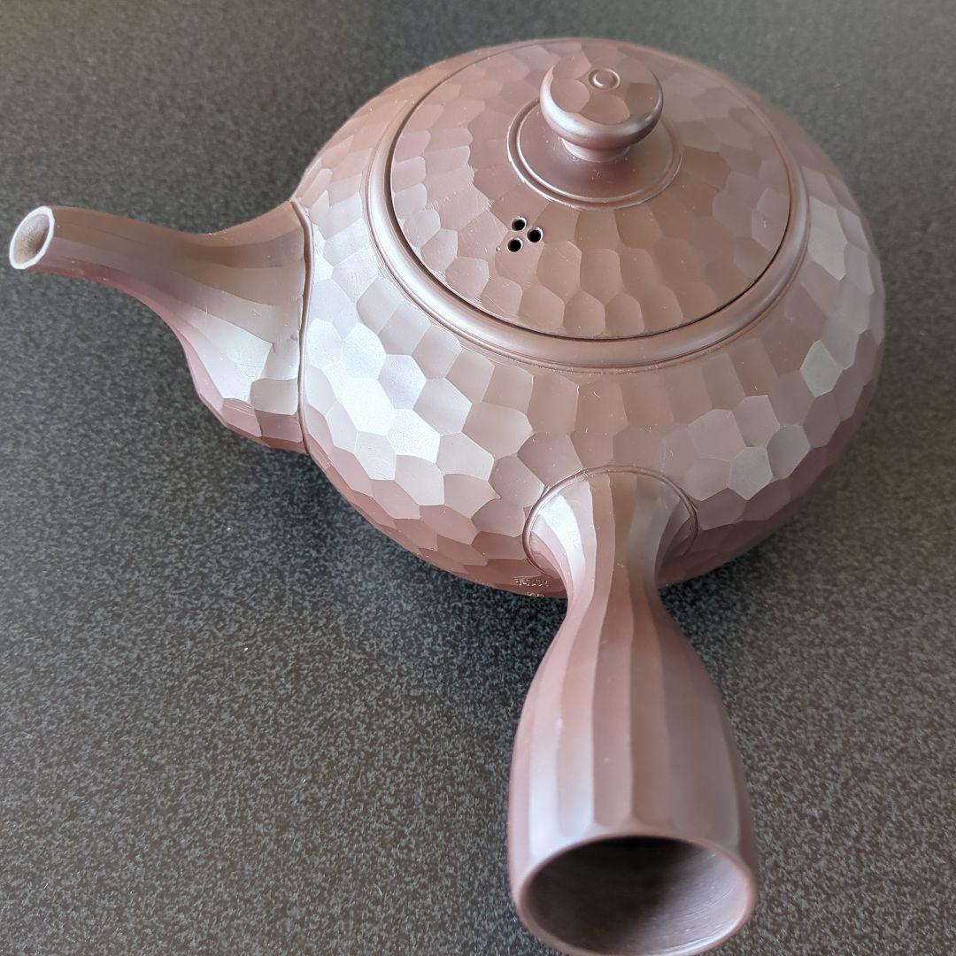 美品 韓国 希少 未使用 森伊呂久 万古焼 急須 木箱入 ダイヤカット 茶器