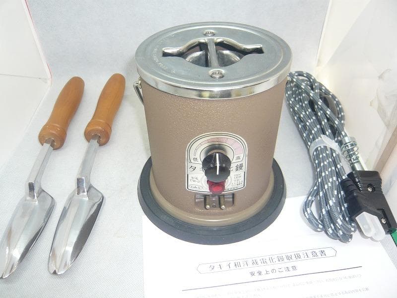 美品 タキイ和裁電化鏝 和裁コテ 和裁こて ランプ付 タキイ製 鏝2本付