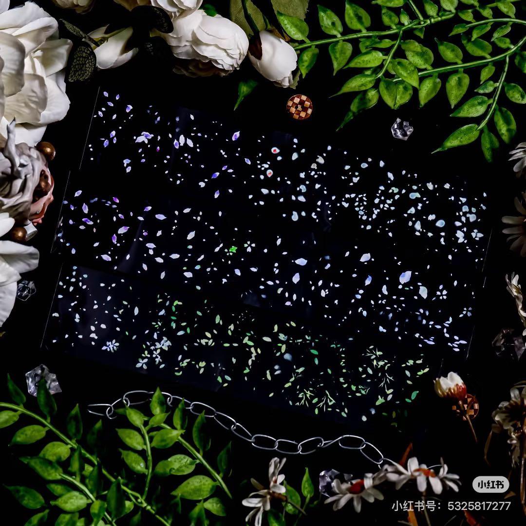 8759】海外 マステ 5m巻売り PETカッティング 花びら