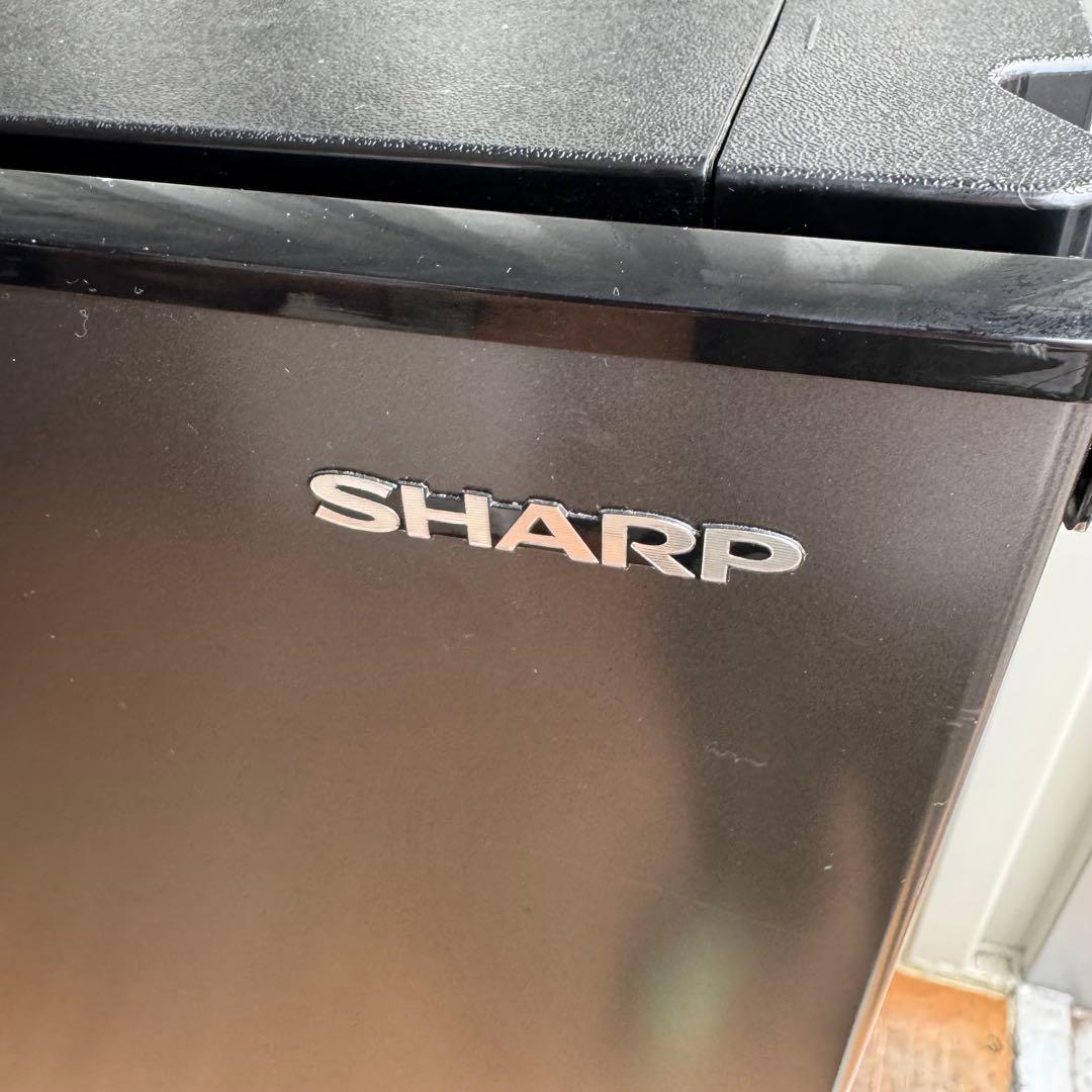 C7707★2022年製美品★シャープ 冷蔵庫 右.左開き 一人暮らしブラック系