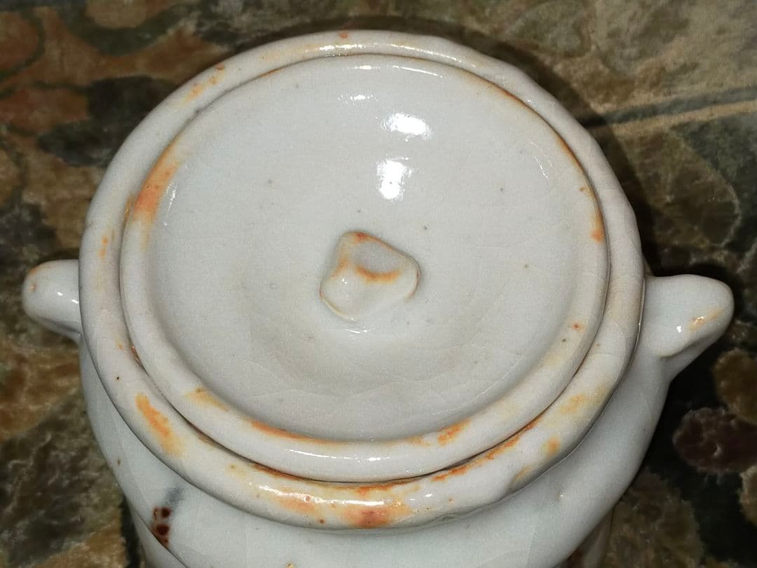 ♥美濃焼 志野 水指 曽我伯庵 共箱付き 骨董品 古玩