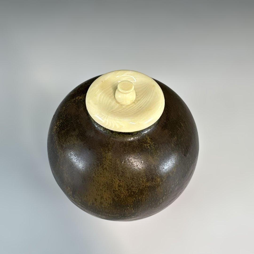 【茶道具】信水窯　丹波文琳茶入（共箱）★送料込★