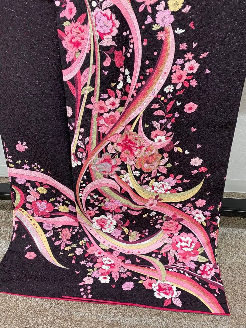 振袖 豪華 銀通し 金彩 刺繍 紋意匠 身丈174cm