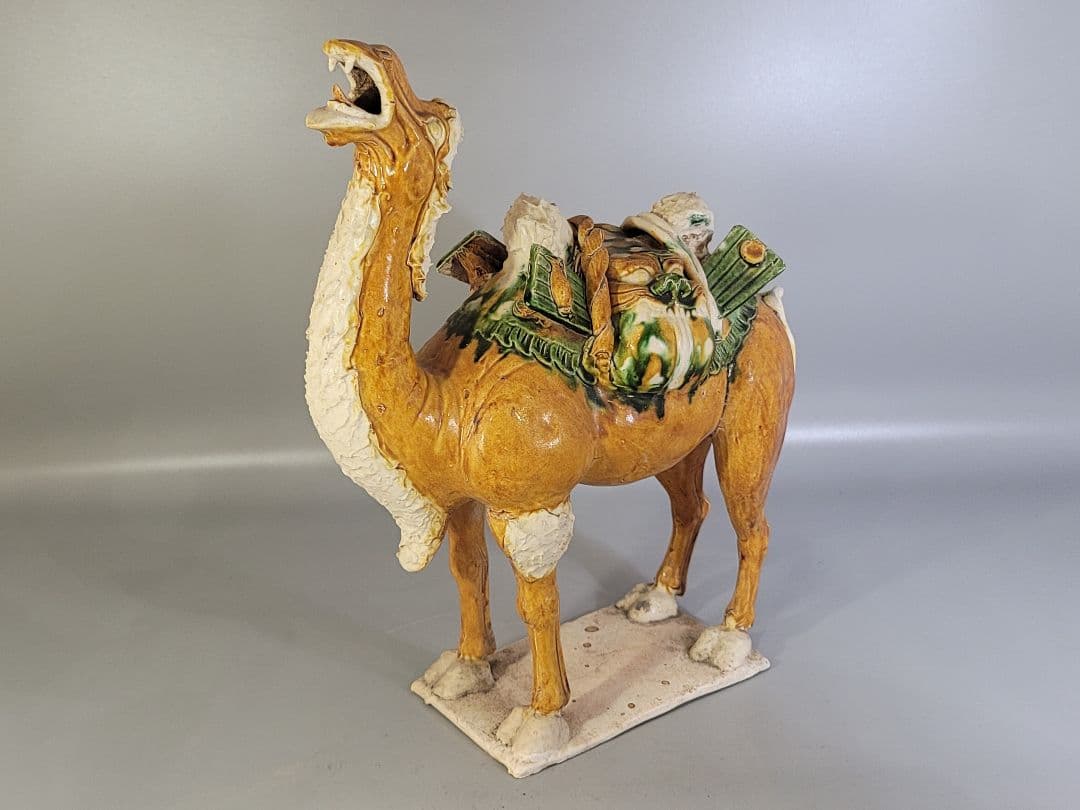 DT596 中国 唐三彩 駱駝 置物