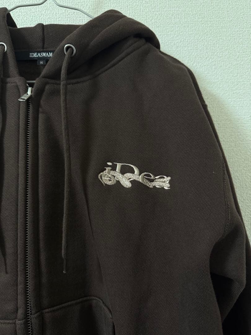 ideaswam ジップパーカー ブラウン