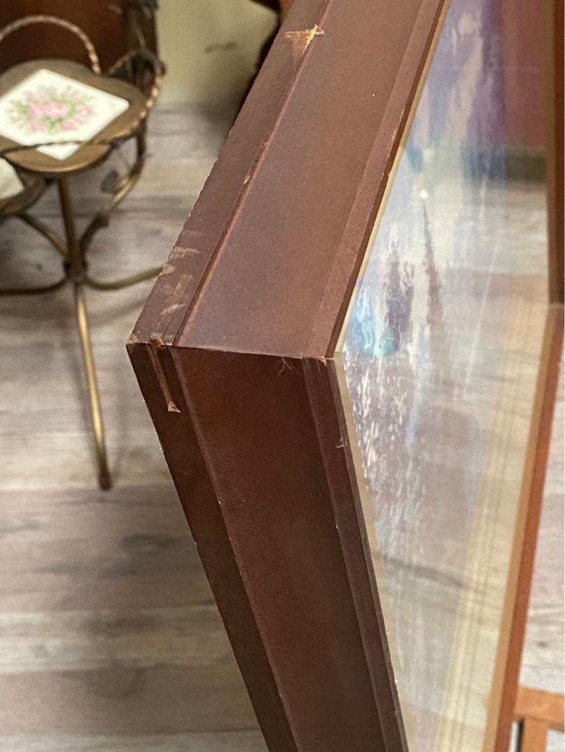 若石賛花 直筆サイン入り 静かなる森 風景画 油絵 インテリア