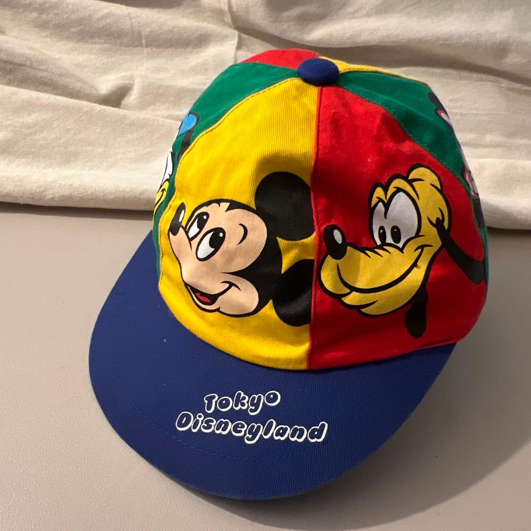 90s 東京ディズニーランド 公式ミッキー プルート キャップ 子供